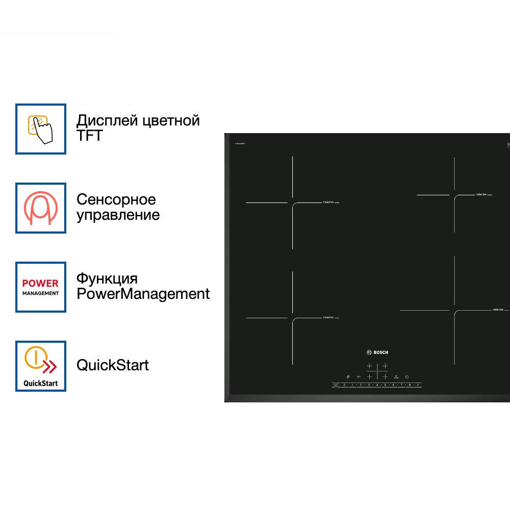 Индукционная варочная панель Bosch PUE651FB5E