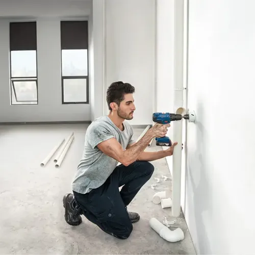 Bosch GSB 180-LI Professional аккумуляторная ударная дрель-шуруповерт (2 x 2 Ач, ЗУ), 06019F8323