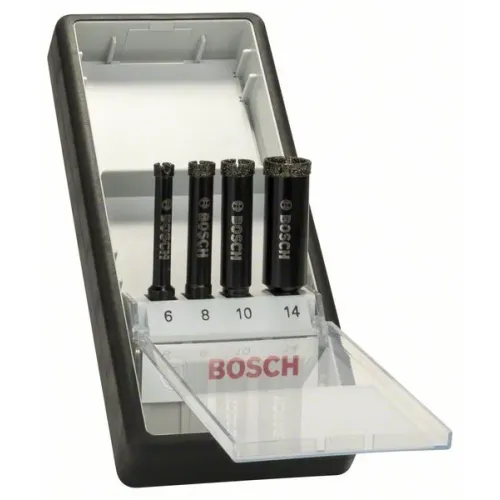 Bosch RobustLine набор алмазных свёрл 6/8/10/14 мм (4 предмета), 2607019880