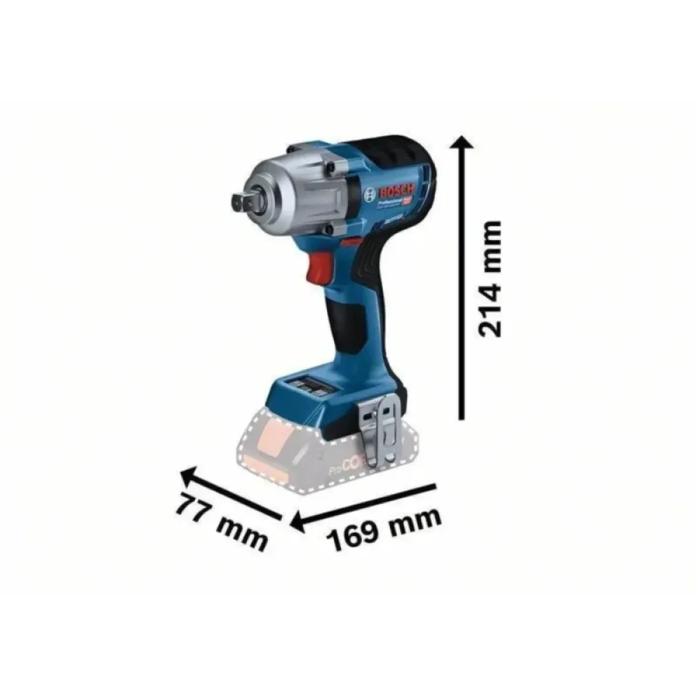Bosch Professional GDS 18V-450 PC (без АКБ и ЗУ) гайковерт аккумуляторный, 06019K4100