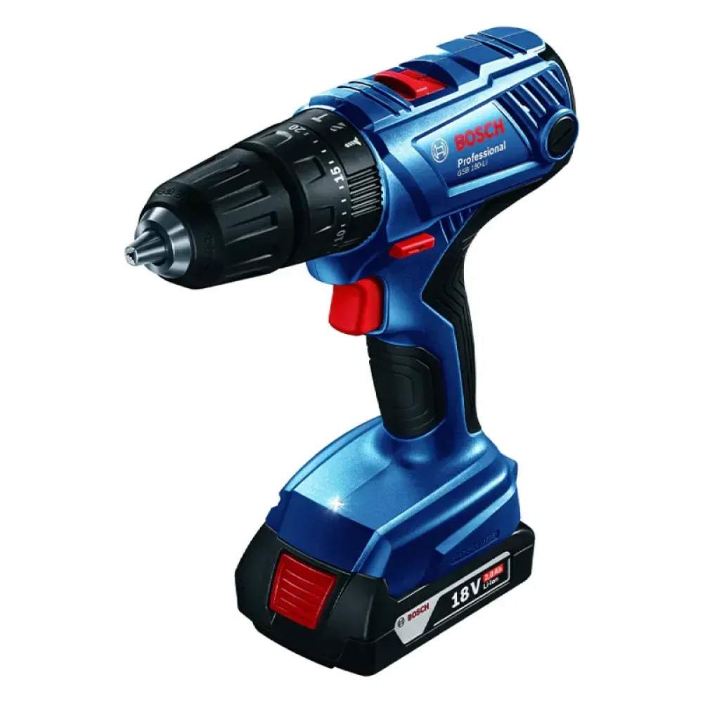 Bosch GSB 180-LI Professional аккумуляторная ударная дрель-шуруповерт (2 x 2 Ач, ЗУ), 06019F8323